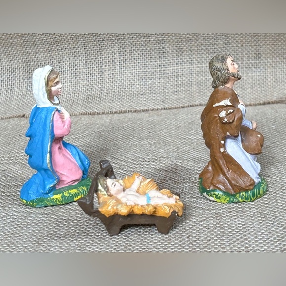 Vintage Italy Resin Nativity Figurine Set Holy Family Mary Jesus Joseph READ - Picture 6 of 10